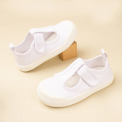 Spring & Autumn Kids Canvas Shoes — Personalized T-Shaped Breathable Sneakers for Children, Model EW8268