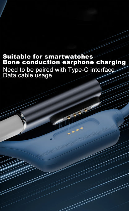 Shokz Bone Conduction Headset & Smartwatch USB-C to 7.62mm 2/4-Pin Magnetic Charging Adapter