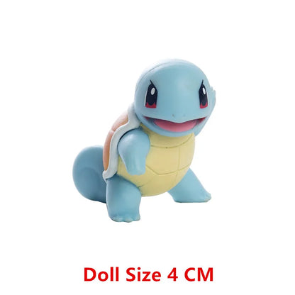 Pokemon 4-13cm Anime Figures – Pikachu, Mewtwo, Charmander, Blastoise Action Model Toy Gifts