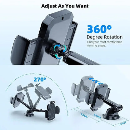 Car Suction Cup Phone Holder: Mount Stand for iPhone, Xiaomi, Huawei, Samsung
