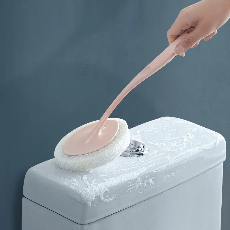 Portable Toilet Brush with Long Handle - Multifunctional Sponge Bathtub, Floor, and Bathroom Cleaning Brush for Home Cleaning