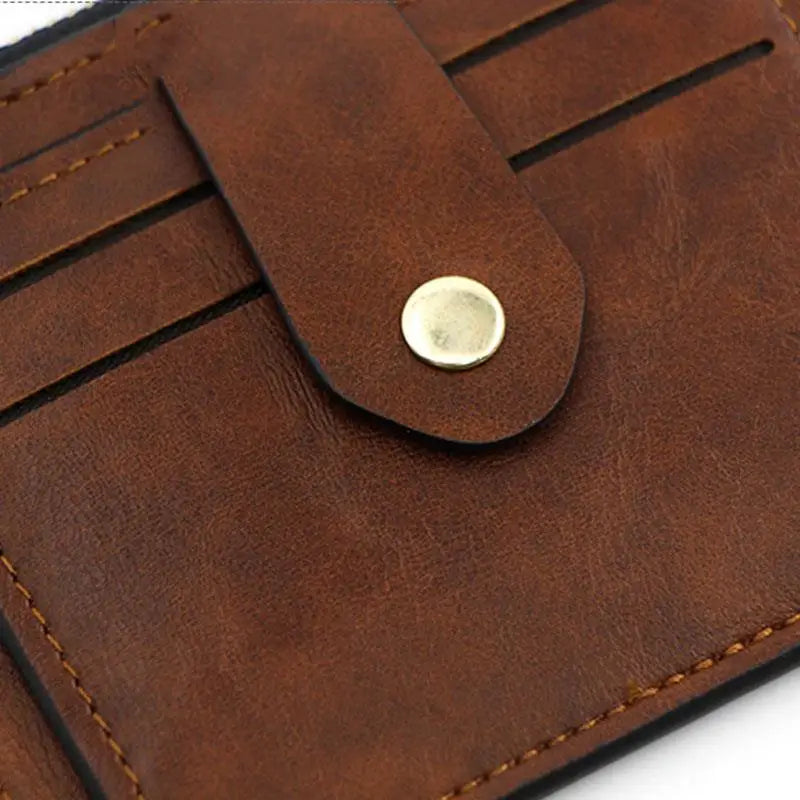 Luxury Slim Leather Wallet for Men — Small Credit & ID Card Holder with Coin Pocket, Designer Purse for Men & Women