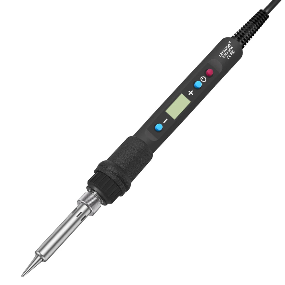 Digital 80W Soldering Iron Kit – Adjustable Temperature with LCD, Ceramic Heater & Soldering Tips
