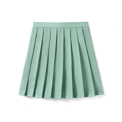 Women’s High Waist A-Line Skirt – Summer Harajuku Style Black Mini Pleated School Girl Uniform
