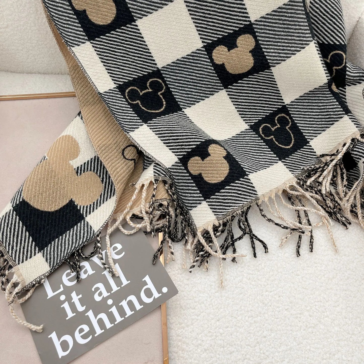2025 Luxury Women’s Winter Cashmere Scarf — Warm Pashmina with Tassels, Printed Long Shawl, Thick Foulard Bufanda