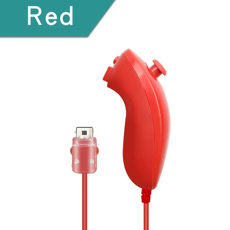 Wired Nunchuck Controller for Nintendo Wii – Curved Game Handle Gamepad Accessory