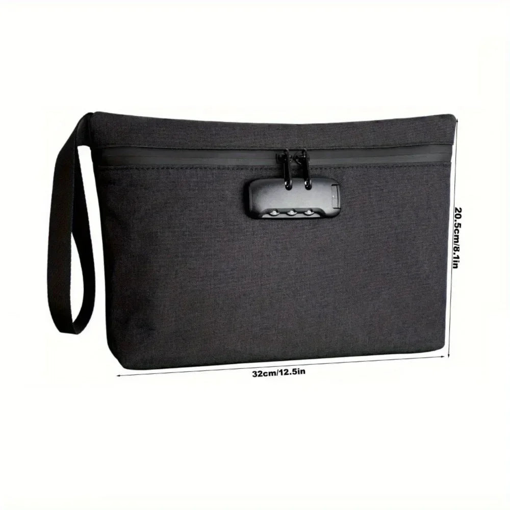 Smell-Proof Pouch with Combination Lock – Easy Storage Bag for Travel & Home Use