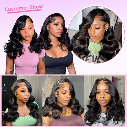 Brazilian Body Wave Short Bob Wig – 13x4/13x6 HD Transparent Lace Front, Pre-Plucked 5x5 High Density Human Hair Lace Frontal Wig