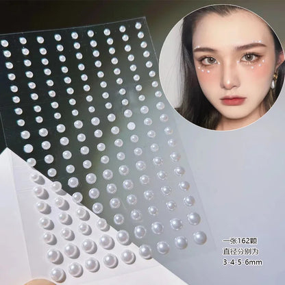 3D Holographic Teardrop Rhinestone Stickers - Self-Adhesive Crystal Diamond Face, Eye & Hair Decoration Tattoos