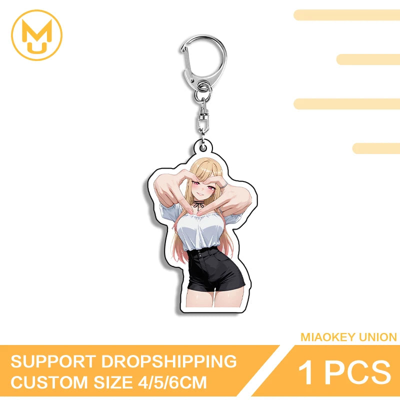 Kitagawa Marin Acrylic Keychain - Double-Sided Transparent Anime Character Jewelry