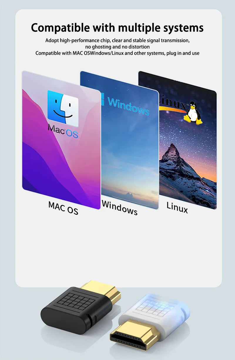 4K HDMI Virtual Display Adapter — High-Resolution Wireless Streaming Emulator & Dummy Plug
