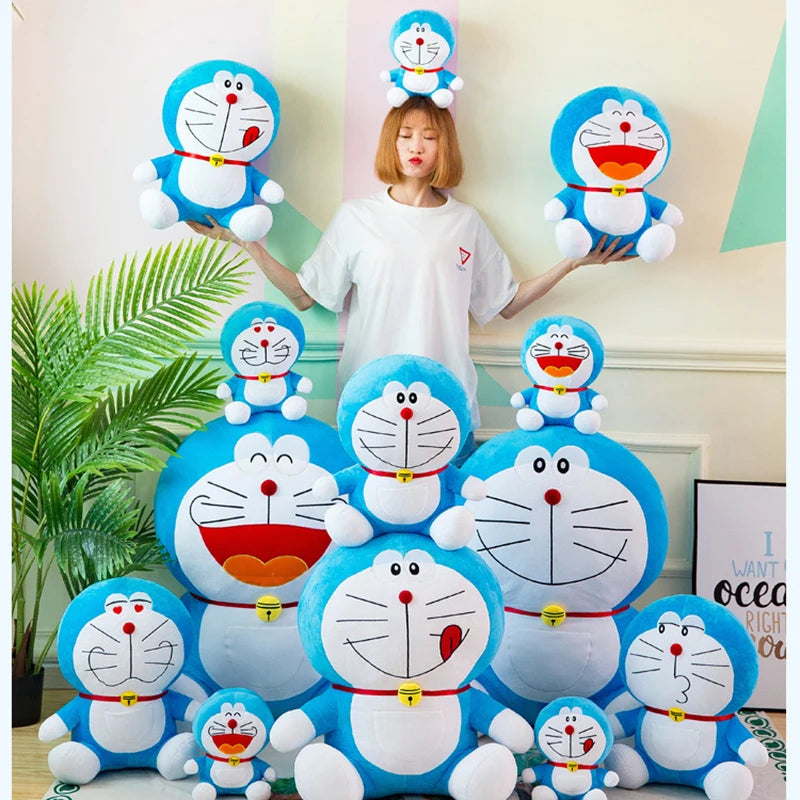 Anime Doraemon Kawaii Plush Toy – Soft Stuffed Animal Doll, Birthday Gift for Kids & Girlfriend