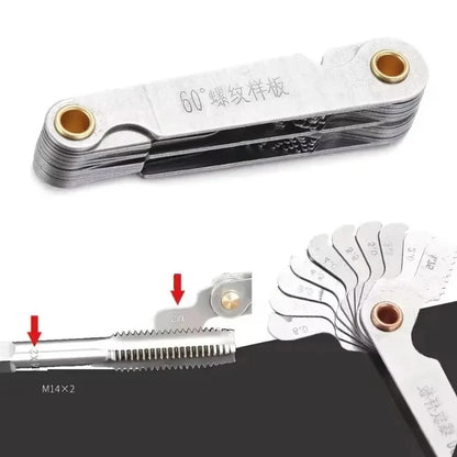 Metric & Inch Thread Plug Gauge - 55/60 Degree Carbon Steel Screw Pitch Measurement Tool for Lathe Work