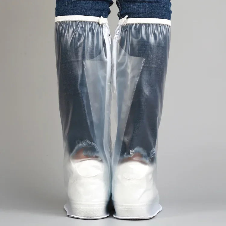 Men's & Women's High Tube Waterproof Shoe Covers – Durable, Dirtproof with Thickened Sole & Pressed Rain Edge