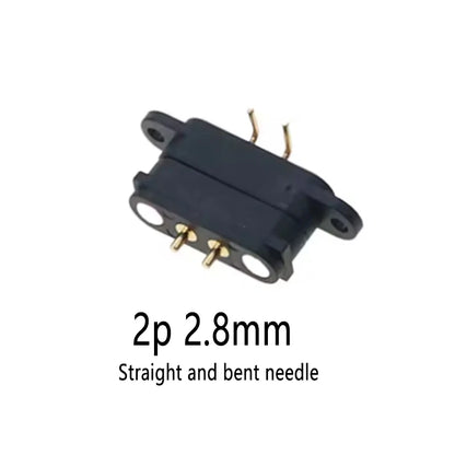2A 2-Pin DC Magnetic Pogo Pin Connector - 2–5 Pin Spring-Loaded Male/Female Power Socket, 2.54/2.8mm Pitch