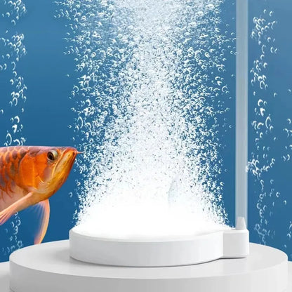 Air Stone Oxygen Aerator for Aquarium – Disc Bubble Diffuser, Mini Hydroponic Oxygen Plate, Nano Air Pump