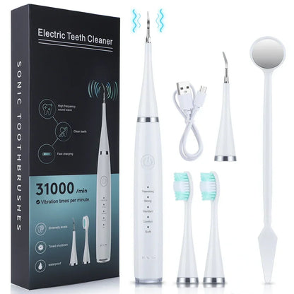 Electric Sonic Toothbrush 3-in-1 – Tartar Removal, Teeth Whitening, USB Charging, Replaceable Brush Head for Oral Care