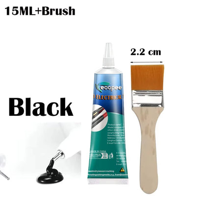 Liquid Waterproof Electrical Tape - Quick-Drying Black Epoxy Sealant Glue for Wire and Cable Insulation and Home Repairs
