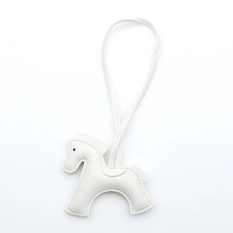 Fashion Horse Keychain - PU Leather Horse Charm for Car Keys, Handbags & Gifts