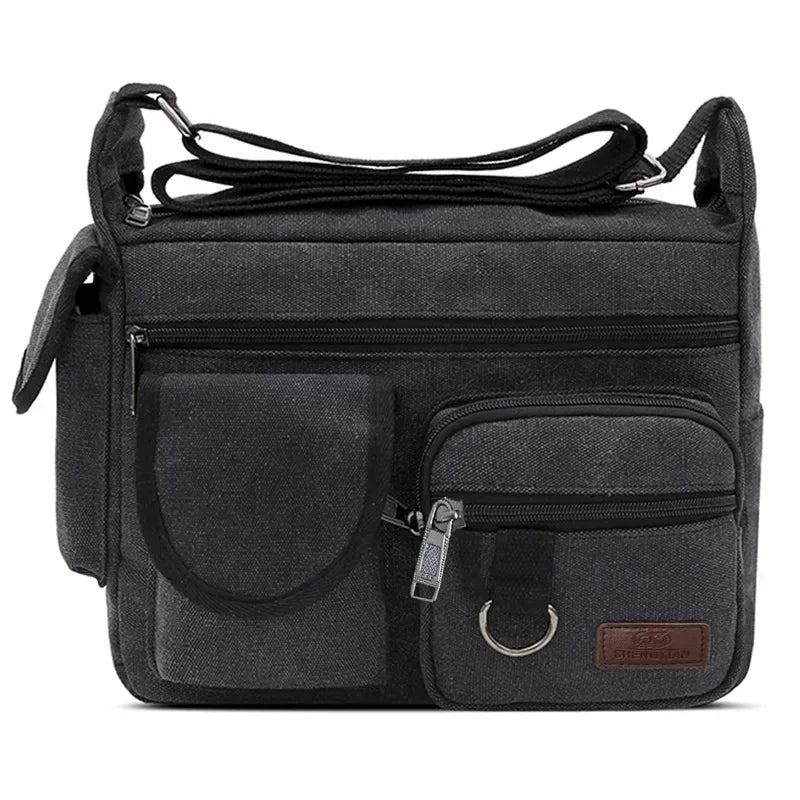 Men's Casual Sling Bag – Vintage Crossbody Messenger Shoulder Bag for Travel & Outdoor Use