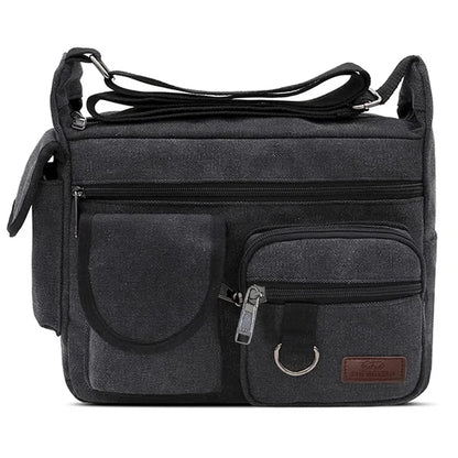 Men's Casual Sling Bag – Vintage Crossbody Messenger Shoulder Bag for Travel & Outdoor Use