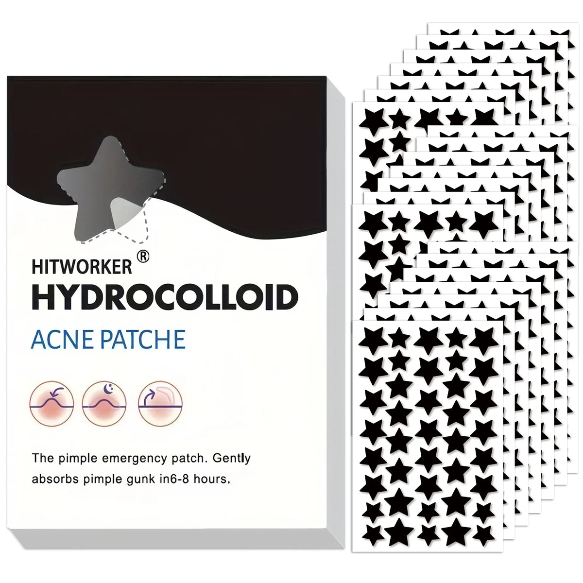 400/800-Piece Hydrocolloid Pimple Patches - Gentle, Alcohol-Free Acne and Blemish Cover Stickers for Daily Skincare