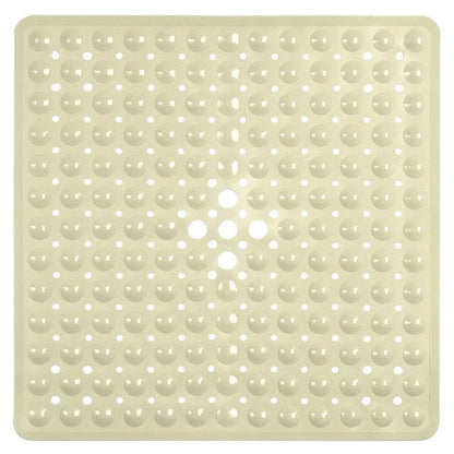 53×53cm Square PVC Shower Mat – Anti-Slip Bath Floor Pad with Suction Cups for Safety in Bathtub & Bathroom