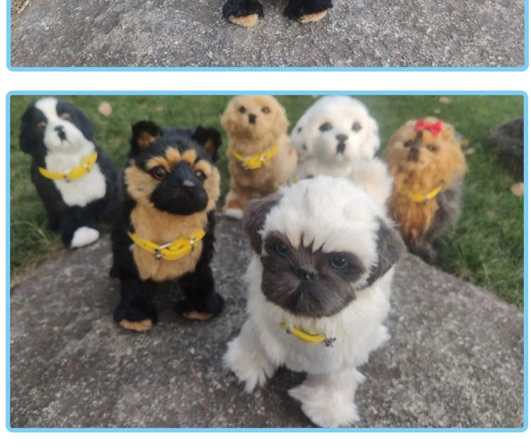 Simulation Electric Pet Dog Toy - Voice Control, Walking & Nodding Plush Robot with Music for Kids