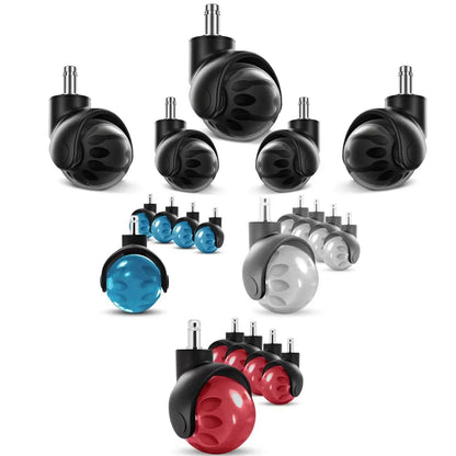 5-Pack 2" M11 Office Chair Caster Wheels — Heavy Duty, Quiet Rolling, Universal Fit for Desk Chairs