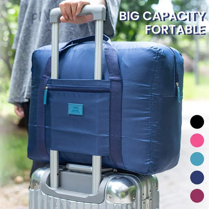 Fashion Foldable Travel Duffel Bag — Lightweight Weekender Tote for Men & Women, Carry-On Luggage Bag