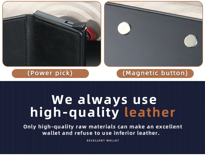 Anti-Theft RFID Credit Card Holder – Smart Minimalist Slim Wallet for Men & Women, Cardholder & Cash Case