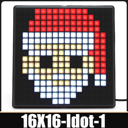 RGB LED Pixel Display Panel Lamp – 16x16 / 32x32 / 64x64 Programmable App Control Creative Art Screen Night Light for Anime & Gaming Room Decor