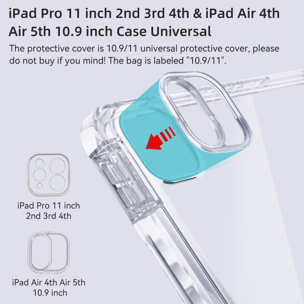 Universal iPad Case — Compatible with iPad Air, Pro, Mini & 10th/11th Gen Models — Protective Cover for 7–13-inch Tablets