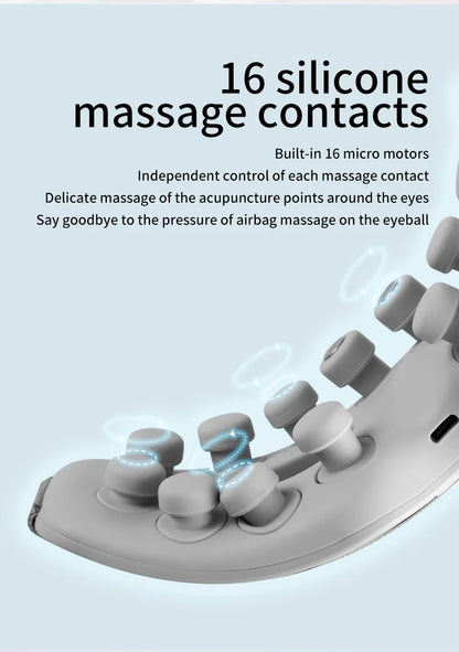 Eye Massager with Acupoint Vibration & Hot Compress | Bluetooth Music Eye Care Device
