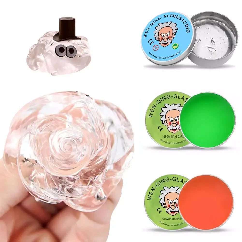 Colorful Non-Newtonian Liquid Stress Relief Toy – Transparent Elastic Modeling Compound, Non-Toxic Creative DIY Craft Putty