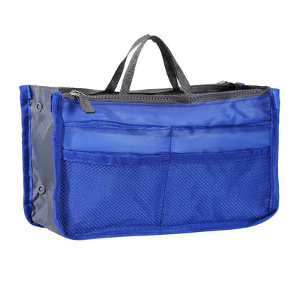 Women’s Nylon Makeup Organizer Insert Bag – Large Capacity Travel Cosmetic Handbag Liner & Tote Purse Organizer for Ladies