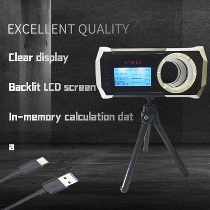 LCD Screen Bullet Firing Speed Chronograph HT6000 – Shooting Velometer for Air Gun, Paintball Gun, and Smart Speed Tester with APP