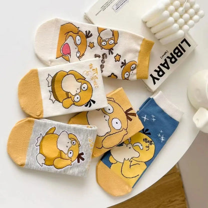 Cute Anime Cartoon Socks - Women's  Low-Cut 3D Graphic Socks