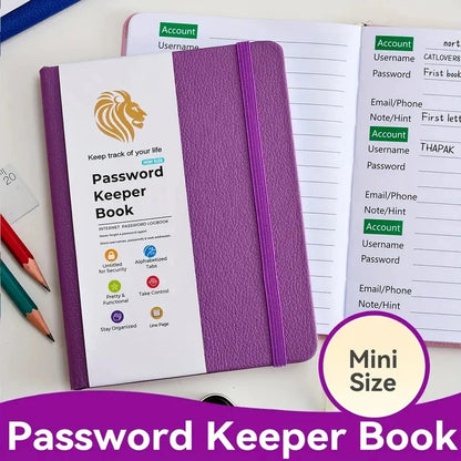 4-Password Book with Alphabetical Tabs – Internet Address & Password Keeper Logbook for Organized Note Keeping