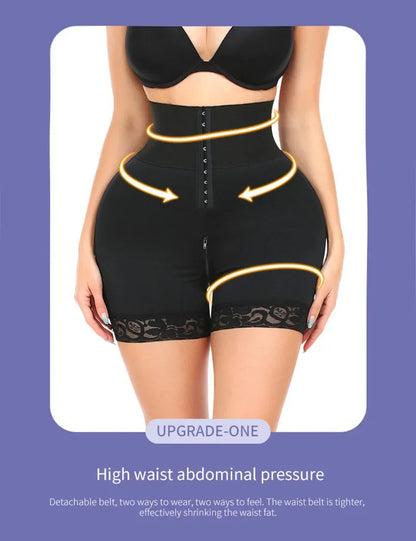 AfruliA Purple BBL Shorts – Colombian Fajas Shapewear Waist Trainer Corset Body Shaper Control Panties Lifter