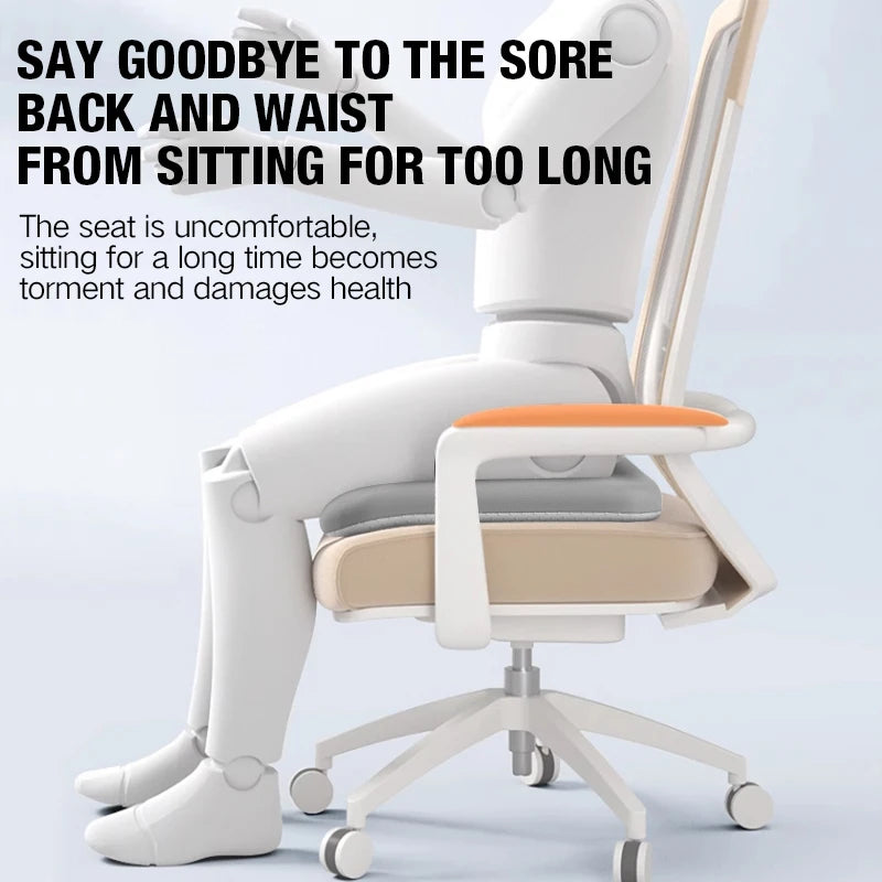 Memory Foam Seat Cushion - Comfortable Support for Office Chairs, Cars, Wheelchairs & Sofas