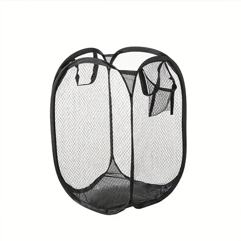 Mesh Pop-up Laundry Basket – Foldable Storage Basket for Dirty Clothes with Large Capacity