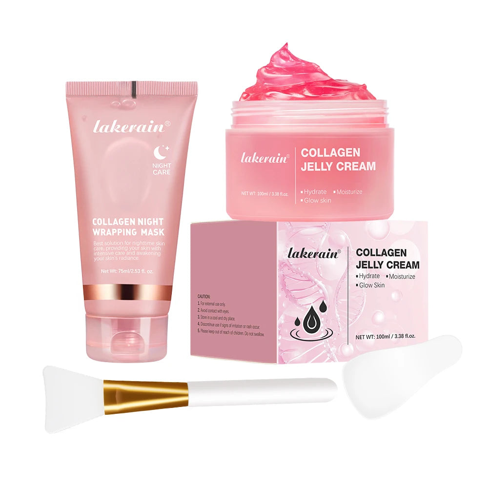 Collagen Jelly Cream – Hydrolyzed Overnight Peel-Off Facial Mask for Hydration & Firming