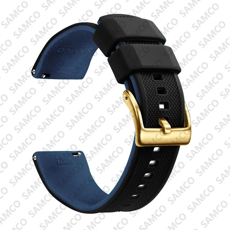 Quick-Release Silicone Watch Band - 18mm, 20mm and 22mm Rubber Replacement Strap for Huawei, Samsung Galaxy and Garmin Watches