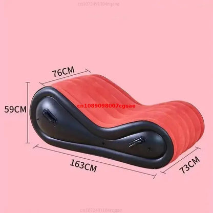 Modern Folding Sofa Bed - Portable Inflatable Travel Lounger with Armrests for Home, Garden, Beach & Camping
