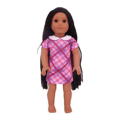 18-Inch Doll Nightdress Outfit — Purple Series Clothes for American & 43CM Baby Dolls, Our Generation Doll Gift
