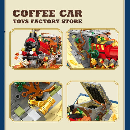 LED Magic Train Building Block Set – 3D Locomotive & Station MOC Puzzle Toy DIY Gift for Kids & Adults
