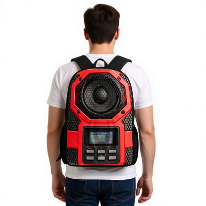 2026 Kids Summer School Backpack - Large Capacity Printed Student Travel Bag with Speaker