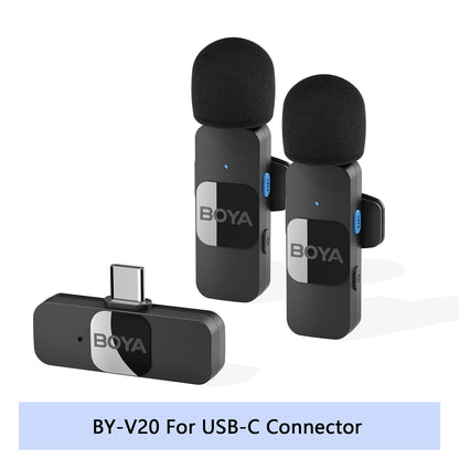BOYA BY-V Wireless Lavalier Microphone – Professional Mini Mic for iPhone, iPad, Android, Live Broadcast, Gaming, Recording & Vlog