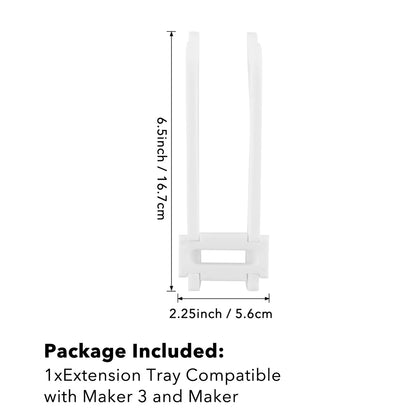 2-Size Extension Tray for Cricut — Compatible with Explore Air 2, Explore 3 & Maker 3, Cutting Mat Support & Holder Accessory